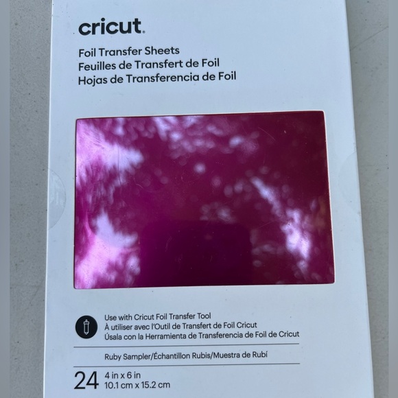 Cricut Ruby Foil Transfer Sheets 24 Pack - Picture 1 of 2